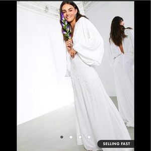 Beautiful beaded wedding dress from ASOS. Sold out online. NWT.